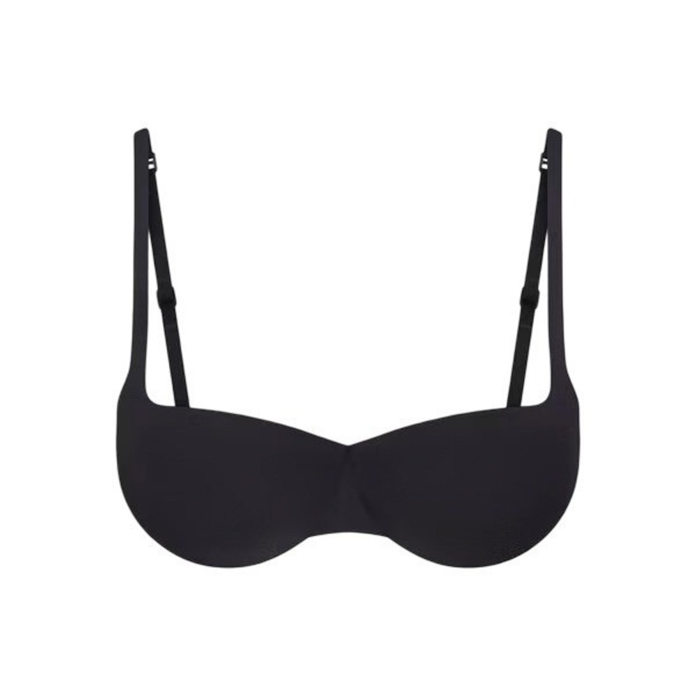 Skims Everyday Cotton Lightly Lined Demi Bra - New - Onyx Black - 34B